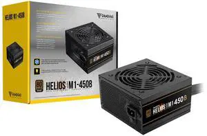 GAMDIAS 450W Gaming PC PSU, 80 Plus ATX Bronze 12V Power Supply for PC Computers with Active PFC, Non-Modular PSU, Helios M1-450B