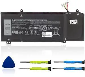 OUWEE 1F22N Laptop Battery for Dell Alienware M15 R1 M17 R1, G5 15 5590 5590-D2783W 5590-D2743B D2842W D2843W D2865B G7 7590 D2785B ALW15M-D1523S, fit for JJPFK 0JJPFK 06YV0V HYWXJ 0HYWXJ 15.2V 60WH