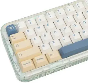 Cmokifuly Soymilk Keycaps Cherry Profile Custom Keycap for Mechanical Keyboard,136 Keys Set PBT Dye Sublimation Keycaps (Yellow Soymilk)