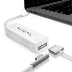 Answin Mag-Safe to USB C Adapter, USB C to Mag-Safe 1 & 2 Charging Connector Adapter Compatible for iPhone 15, M1/M2 MacBook, MacBook Air, MacBook Pro 13'', iPad with USB Type-C