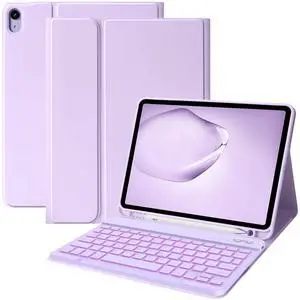 BQSS for iPad 11th 10th Generation Keyboard Case 11inch-A16 2025 & 10.9" 2022,Slim Smart Keyboard Case for iPad 11th 10th Gen 2022/2025,Detachable Wireless Keyboard,Pencil Holder Purple