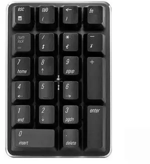 Qisan 2.4G Wireless Mechanical Numeric Keypad Cherry MX Red Switch Gaming Keypad 21 Keys Mini Numpad Portable Keypad Extended Layout Black Magicforce