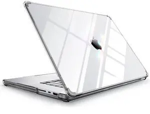 SUPCASE for MacBook Pro 16 Inch Case 2021-2024 Release (Unicorn Beetle Clear), M4/M3/M2/M1 Pro/Max Chip [Anti-Scratch] Slim Clear Cover Accessories for MacBook Pro 16'' with Touch ID, Black
