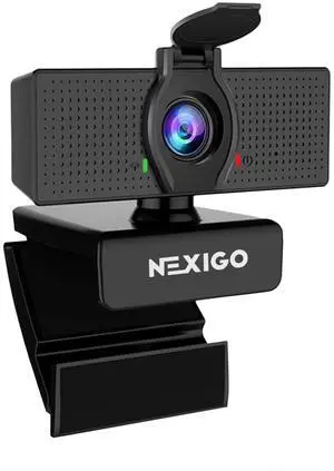 NexiGo N60 1080P Webcam with Microphone, Adjustable FOV, Zoom, Software Control & Privacy Cover, USB HD Computer Web Camera, Plug and Play, for Zoom/Skype/Teams, Conferencing and Video Calling