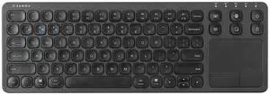 SANWA Multi Device Bluetooth Keyboard with Touchpad, Rechargeable Keypad with Trackpad for Laptop Desktop Computer PC iPad/iPhone Tablet, Compatible with MacBook, Windows, Android, iOS, Black