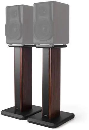 Edifier S3000PRO Bookshelf Speakers Stands for Surround Sound, Heavy Duty 25.6 Inch Floor Stand, Easy Assembly Wood Grain Floorstanding Speaker Supports 1 Pair