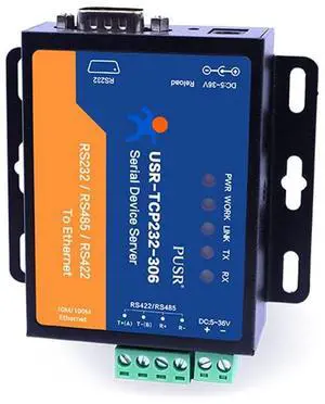 PUSR TCP232-306 RS232 RS485 RS422 to Ethernet TCP IP Modbus Gateway Serial Device Server Serial to ethernet converters