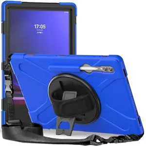 KIQ Shield Case for Samsung Galaxy Tab S9 Ultra S8 Ultra X900 14.6 inch Shockproof Heavy Duty Cover - Blue