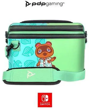 PDP Gaming Officially Licensed Switch Pull-N-Go Travel Case - Animal Crossing - Semi-Hardshell Protection - Protective PU Leather - Holds 14 Games - Works with Switch OLED & Lite - Perfect for Kids
