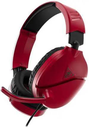 Turtle Beach Recon 70 Multiplatform Gaming Headset for PS5, PS4, Xbox Series X|S, Xbox One, PC & Mobile w/ 3.5mm Wired Connection - Flip-to-Mute Mic, 40mm Speakers, Lightweight Design, Midnight Red