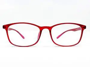 AKARI OPTICS Blue Light Blocking Computer Glasses - Made in Japan  1039 (Red C5)