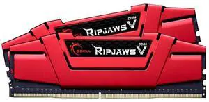 G.SKILL Ripjaws V Series (XMP) DDR4 RAM 32GB (2x16GB) 2666MT/s CL15-15-15-35 1.20V Intel AMD Desktop Computer Memory UDIMM - Red (F4-2666C15D-32GVR)