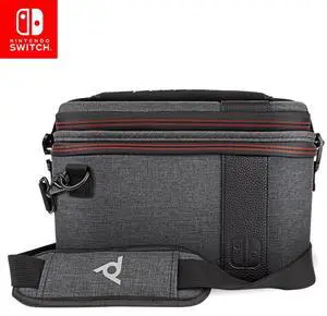 PDP Gaming Pull-N-Go Nintendo Switch Travel Case, 2-in-1 Console and Accessory Storage, Removable Interchangeable Compartments: Elite Edition Grey