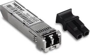 TRENDnet 10GBASE-SR SFP+ Multi Mode LC Module, TEG-10GBSR, Supports Distances up to 300m (984 feet), Hot Pluggable Fiber SFP+ Transceiver, 850nm Wavelength, Lifetime Protection, Silver