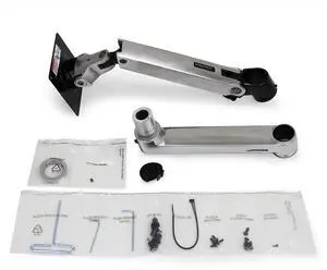 Ergotron  LX Monitor Arm, Extension, and Collar Kit  Add-on for LX Tall Pole Monitor Arms  Polished Aluminum