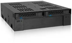 ICY DOCK 2 Bay 2.5 SAS/SATA HDD/SSD Mobile Rack + 3.5" Slot for External 5.25" Bay | ExpressCage MB322SP-B