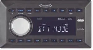 Jensen JWM30 Multisource 3-zone Stereo, Black; 3 Speaker Zones (A/B/C); 6 Total Speaker Outputs; Dual Bluetooth with A2DP/AVRCP Streaming Audio; Front HDMI Input; Digital AM/FM Tuner; Time/Alarm Clock