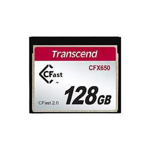 Transcend 128GB CFX650, CFast 2.0, Up to 510 MB/s, SLC Mode, Full HD and 4K Video Recording, Perfect for Blackmagic URSA Mini and Canon EOS 1DX Mark II, XC10 - TS128GCFX650