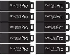 Centon Electronics MP Valuepack USB 3.2 Gen1 DataStick Pro Flash Drive, 32 GB, 10 USB Flash Drives, 10 Pack, Black