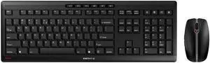 CHERRY Stream Desktop - Wireless Keyboard and Mouse Combo - US Layout - QWERTY Keyboard - Black