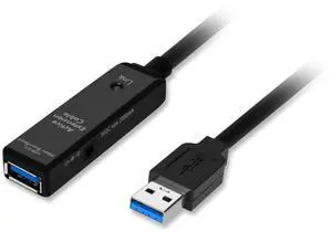 SIIG USB 3.0 Active Repeater Cable 15-Meters, USB Extension Cable for USB Flash Drive, Hard Drive, VR, Printer, Camera (JU-CB0711-S1)