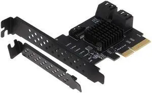 Sedna - PCIe 2 x Gen III to 5 x SATA 6G Adapter Card (Support Software RAID)