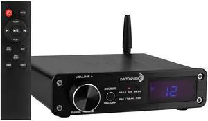 Dayton Audio DTA-PRO 100W Class D Bluetooth Amplifier with USB DAC IR Remote and Sub Output