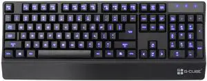 G-CUBE Illuminate Backlit Gaming Keyboard (Blue and White LED)