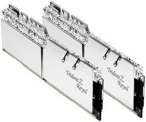 G.SKILL Trident Z Royal Series (XMP) DDR4 RAM 16GB (2x8GB) 3200MT/s CL16-18-18-38 1.35V Intel AMD Desktop Computer Memory UDIMM - Silver (F4-3200C16D-16GTRS)