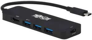 Tripp Lite USB C Multiport Adapter 4K60Hz HDMI 3 USB-A Hub 100W PD Charging (U444-06N-H3UC2)