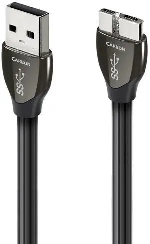 AudioQuest 0.75 m Carbon USB-A 3.0 > Micro B 3.0 High-Definition Audio Cable