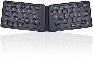 Perixx PERIBOARD-805E US, Wireless Foldable Ergonomic Bluetooth Keyboard, Ultra-Thin X Type Keys, Compatible with iOS, Android, or Windows Smartphone, Tablet, or Laptops, US English