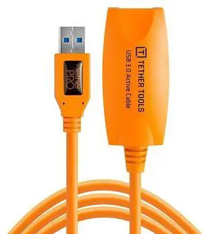 Tether Tools TetherPro USB 3.0 to USB Female Active Extension Cable | for Fast Transfer Between Camera and Computer | High Visibility Orange | 16 Feet (5 m)