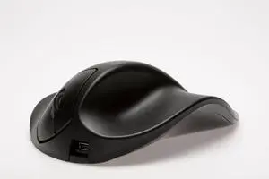 Hippus Wireless Light Click HandShoe Mouse - Small, Black Ergonomic Mouse for Right Hand - Compatible with Mac, Windows, Linux