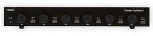 Theater Solutions TS6DV Six Zone Dual Source Selector with Volume Controls, Black