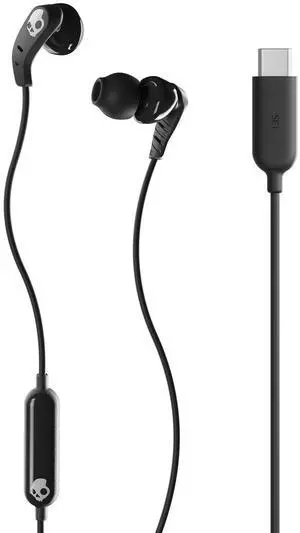 Skullcandy Set USB-C Wired Earbuds with Noise Isolating Fit, Built-In Microphone Call and Track Control for iPhone Android, Ear Gel Sizes Included for Custom Fit - True Black