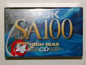 TDK SA100-4 100-Minute High Bias IECII/Type II Blank Audio Cassette (4-Pack)