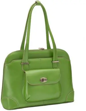 McKleinUSA W Series, Avon, Top Grain Cowhide Leather, 15" Leather Ladies' Laptop Briefcase, Green (96651), One Size