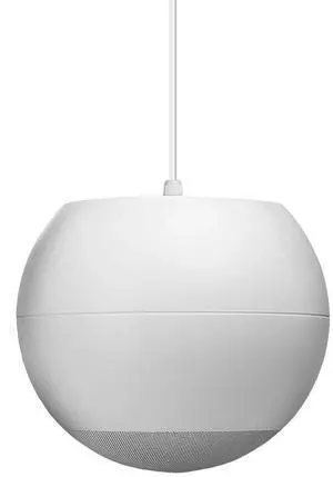 OSD Audio Sphere 6.5" Indoor Hanging Pendant Speaker (Single White) Reinforced Cable Suspension 70V and 8 Ohm