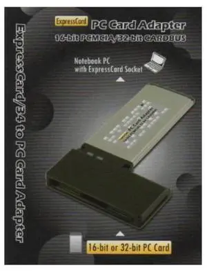 Digigear 16bit / 32 bit CardBus PCMCIA PC Card to 34 mm ExpressCard Adapter/Reader/Writer