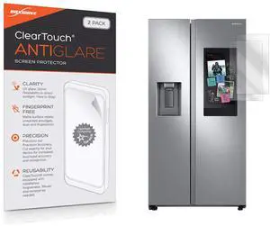 BoxWave Screen Protector Compatible with Samsung Family Hub Refrigerator with Generic (Non-AKG) Speaker - ClearTouch Anti-Glare (2-Pack), Anti-Fingerprint Matte Film Skin