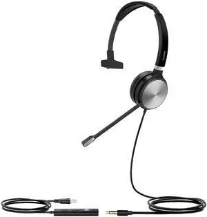 Yealink UH36-MONO UH36 Mono Wired USB Headset - USB 2.0, 3.5mm Jack, Certified for use with Microsoft Teams