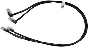 2.8&2.7ft Internal Mini SAS Cable 36pin SFF-8087 x2 Front Angle to SFF-8087 x2 Cable, 85&83cm, Black