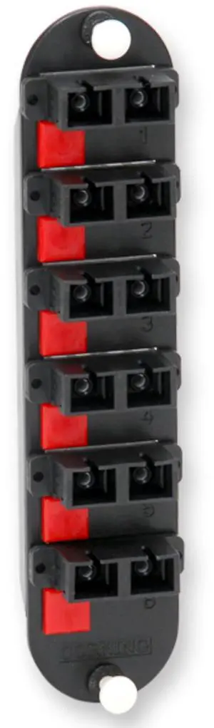 CORNING CCH-CP12-G7 12 Fiber, 50 MM MULTIMODE OM2, CCH Panel, Closet Connector HOUSING, Duplex, SC ADAPTERS
