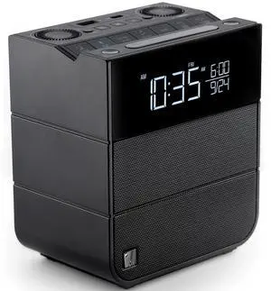 Soundfreaq Sound Rise II, SFQ-16: Bedside Alarm Clock Radio & Bluetooth Speaker, with Large Display Screen, FM Radio, Fast USB Charging, and Nature Sound