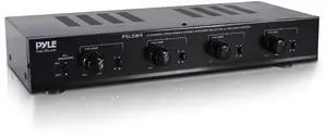 Pyle 4 Channel Speaker Selector Switch - Multi Zone A B Speaker Distribution Controller Box w/Independent Audio Source Volume Control, Supports Home Theater Stereo Amplifier Receiver System - PSLSW4