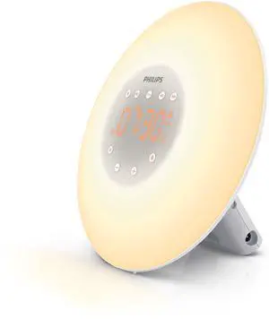 Philips Wake-up Light, Sunrise Simulation, 2 Natural Sounds, FM Radio & Bedside Lamp, HF3505/60