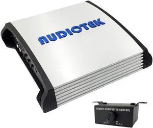 AUDIOTEK AT1800S 2 Channel Stereo Car Amplifier - 1800 Watts, 2 Ohm Stable, LED Indicator, Full Range, Bass Knob Included, Great for Speakers and Subwoofers