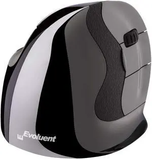 Evoluent VMDSW Vertical Mouse 4 for Right Hand  Ergonomic Mouse Wireless USB, Helps Reduce Carpal Tunnel, Adjustable Speed & Programmable Buttons, Vertical Ergonomic Wired Mouse, Gaming & Office Use