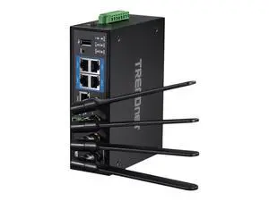 TRENDnet Industrial AC1200 Wireless Dual Band Gigabit Router, Black, TI-W100
